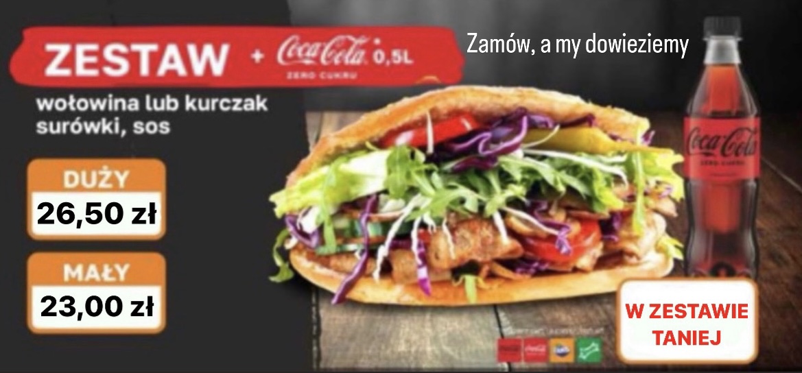 BIG KEBAB W BULCE Z COLA